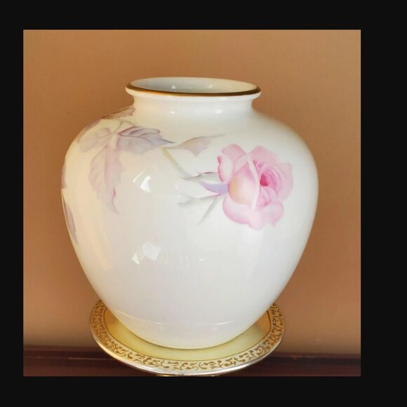 Noritake Vase Hand-Painted Porcelain, Signed S. Kimura Nippon Toki Kaisha - Picture 5 of 9